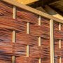 Wilgenscherm met houten lijst 180 cm